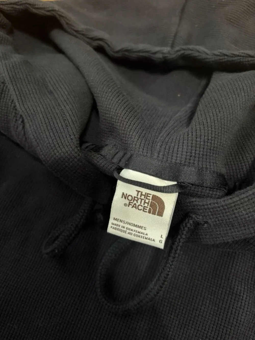 The North Face Mens Black Hoodie Sweatshirt & Gray Henley Shirt Size Large lot 2